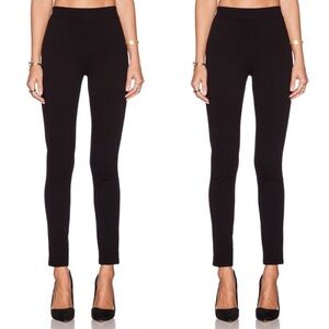 Theory | Leather Hasna Rave Ponte leggings 0T